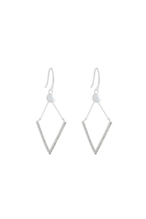Carraig Donn V Shaped Silver Earrings