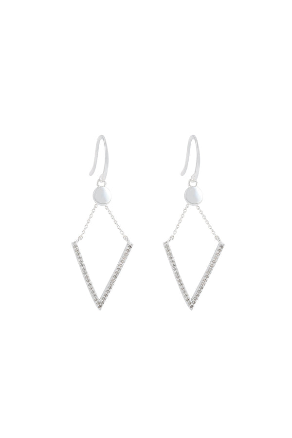 Carraig Donn V Shaped Silver Earrings