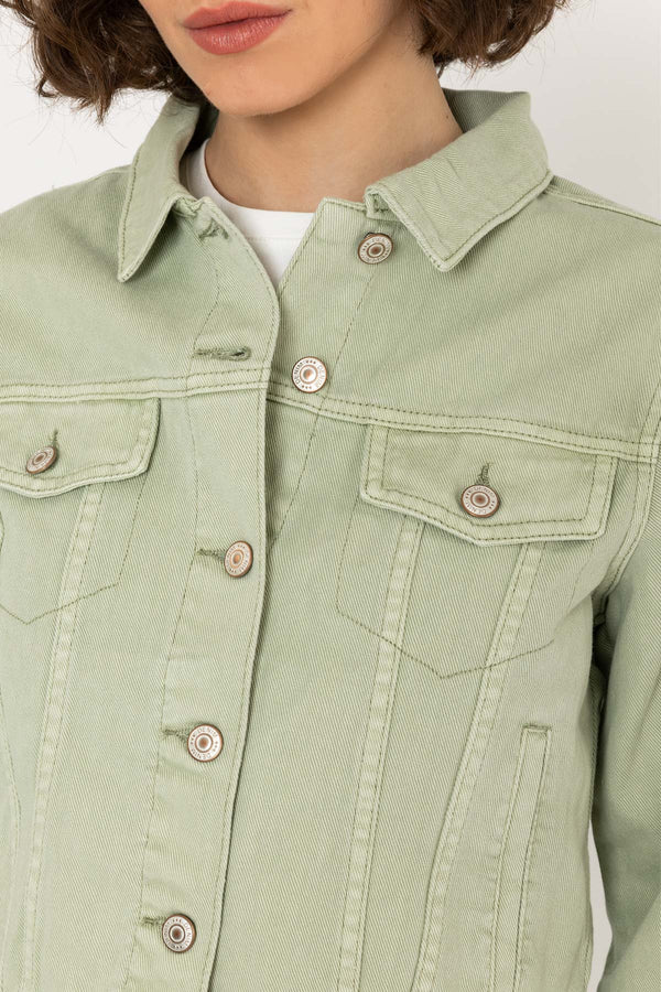 Carraig Donn Valence Green Denim Jacket