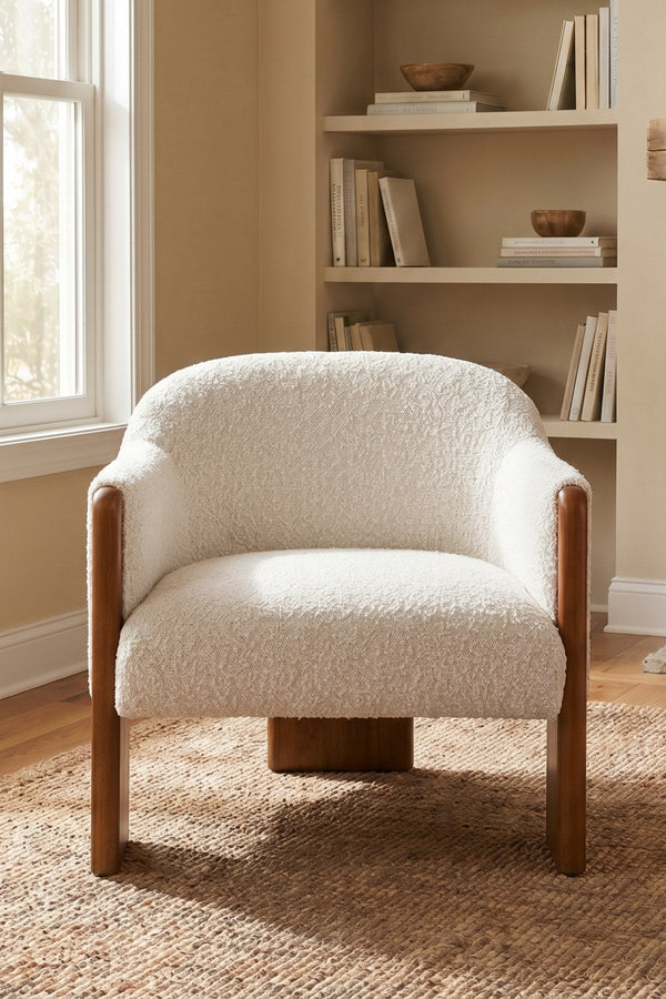Carraig Donn Valor Cream Boucle Upholstered Armchair