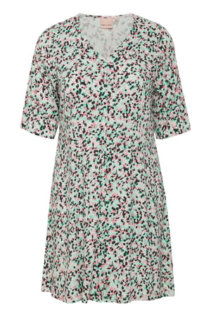 Carraig Donn Viscose Dress in Green Print