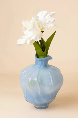 Carraig Donn Wave Glass Blue Vase