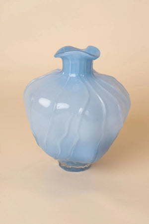 Carraig Donn Wave Glass Blue Vase