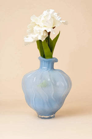 Carraig Donn Wave Glass Blue Vase