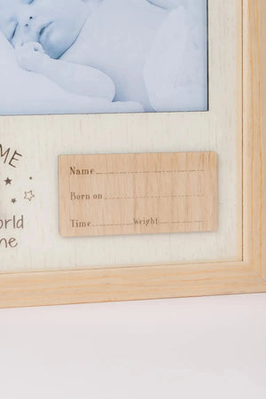 Carraig Donn Welcome Baby Wooden Frame