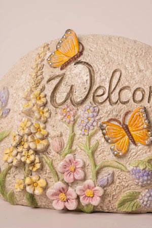 Carraig Donn "Welcome" Decorative Garden Stone