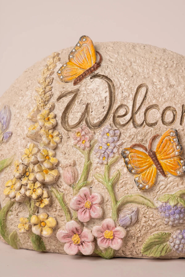 Carraig Donn "Welcome" Decorative Garden Stone