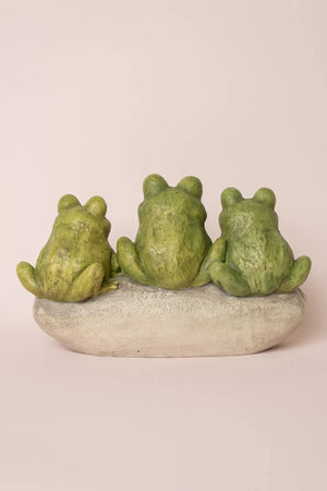Carraig Donn "Welcome" Frogs Decorative Garden Stone