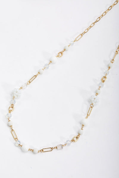 Carraig Donn White and Gold Long Necklace