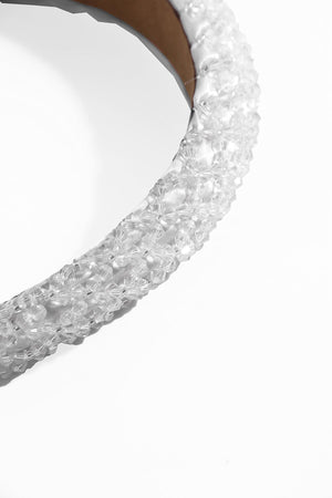 Carraig Donn White Beaded Headband
