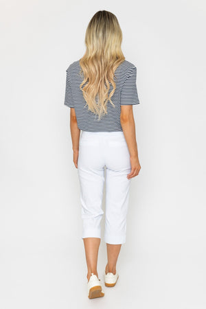 Carraig Donn White Bengaline Crop Trousers