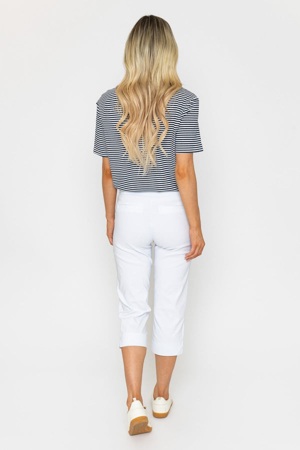Carraig Donn White Bengaline Crop Trousers