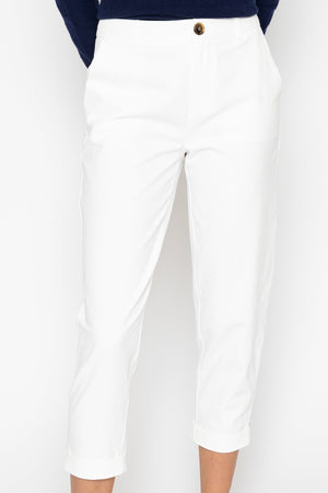 Carraig Donn White Canvas Chinos