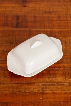 Carraig Donn White Ceramic Butter Dish