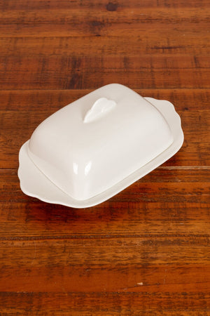 Carraig Donn White Ceramic Butter Dish