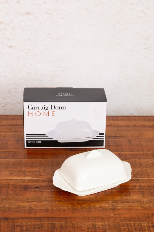 White Ceramic Butter Dish