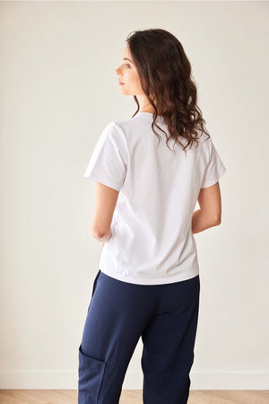 Carraig Donn White Circle Print T Shirt