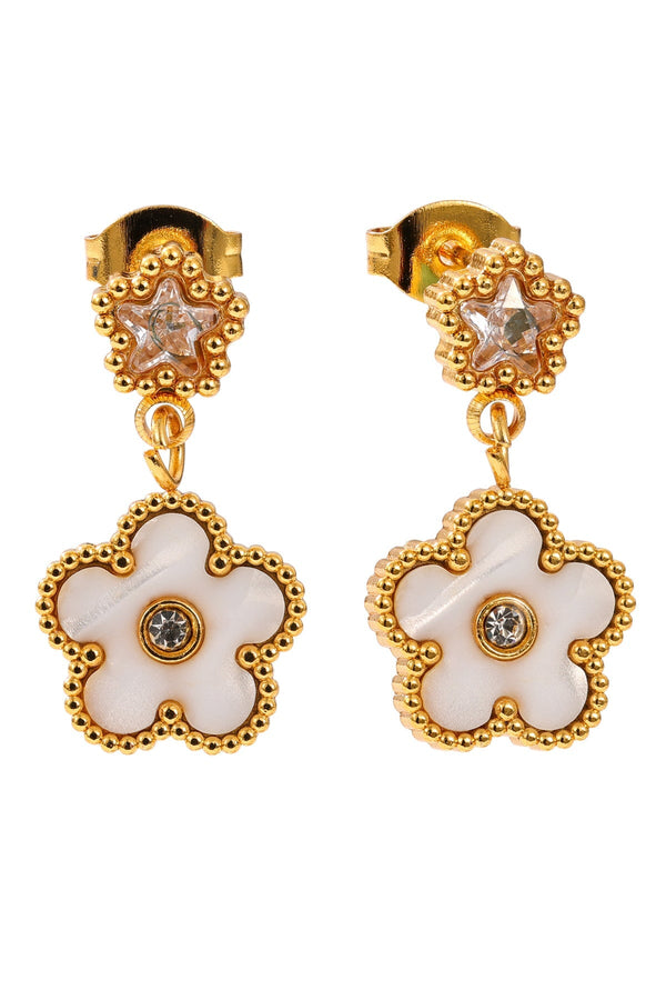 Carraig Donn White Clover Earrings