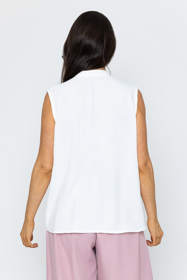 Carraig Donn White Collar Details Top