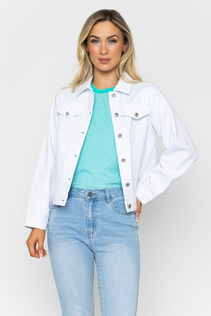 Carraig Donn White Cotton Rich Casual Jacket