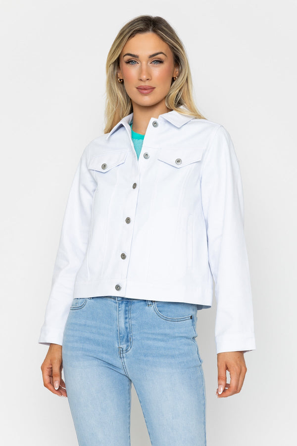 Carraig Donn White Cotton Rich Casual Jacket