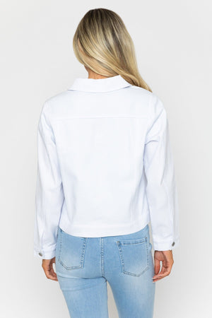 Carraig Donn White Cotton Rich Casual Jacket