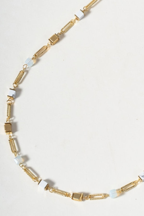 Carraig Donn White Cube Beaded Necklace