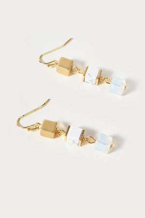 Carraig Donn White Cube Drop Earrings