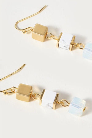 Carraig Donn White Cube Drop Earrings