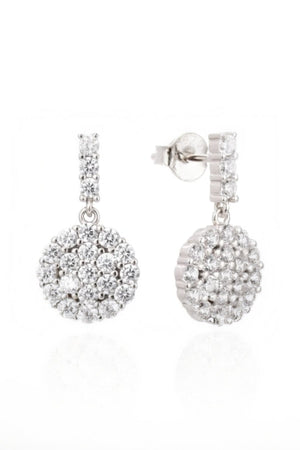 Carraig Donn White Disc Drop Earrings
