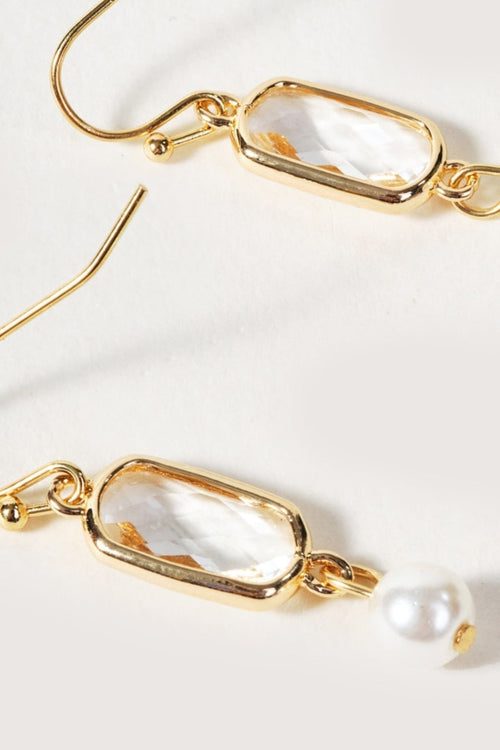 Carraig Donn White Faux Pearl Drop Earrings