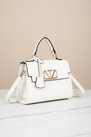 Carraig Donn White Grab Handle Flap Bag