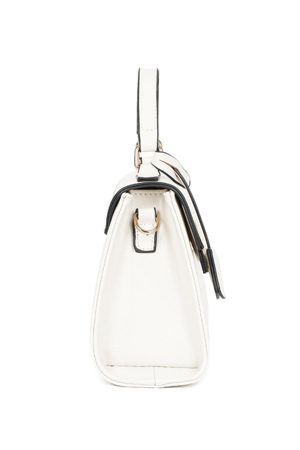 Carraig Donn White Grab Handle Flap Bag