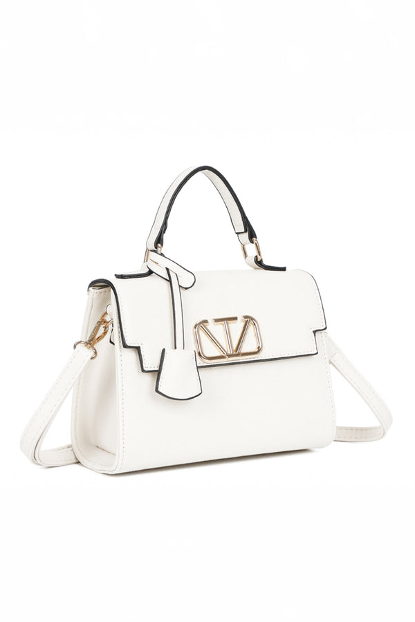 Carraig Donn White Grab Handle Flap Bag