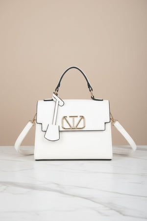 Carraig Donn White Grab Handle Flap Bag