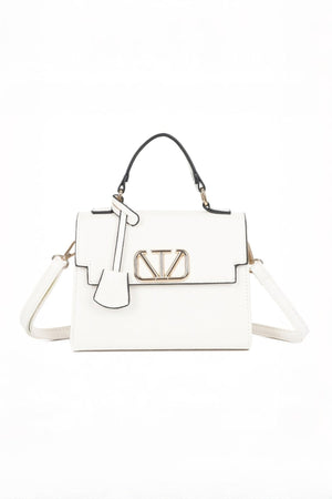 Carraig Donn White Grab Handle Flap Bag
