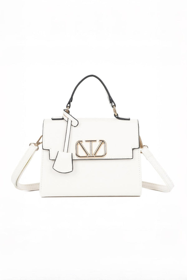 Carraig Donn White Grab Handle Flap Bag