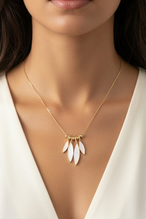 White Multi Drop Necklace