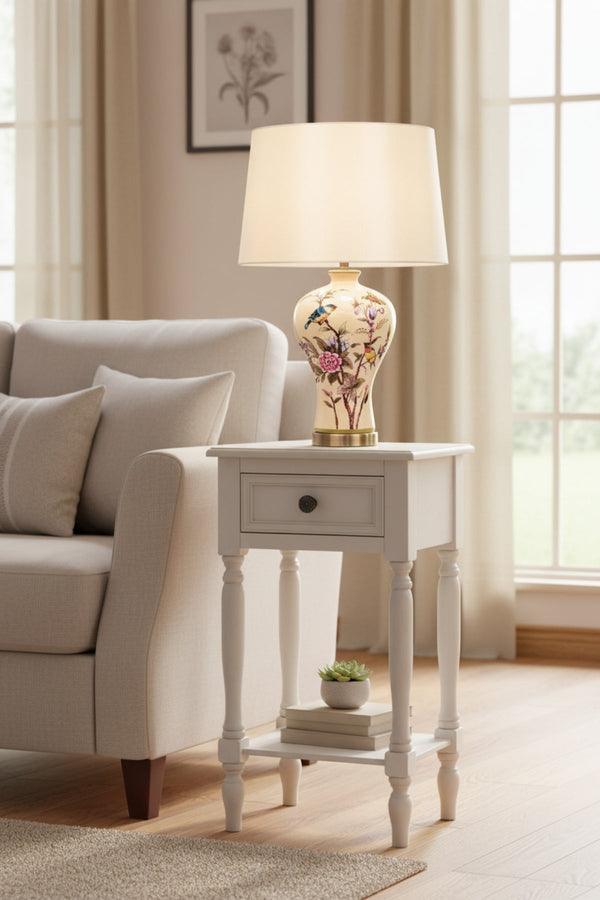 Carraig Donn White Pearl Accent Table