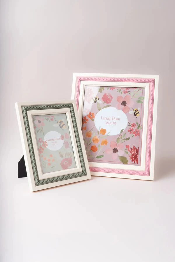 Carraig Donn White & Pink Rope Photo Frame 8x10