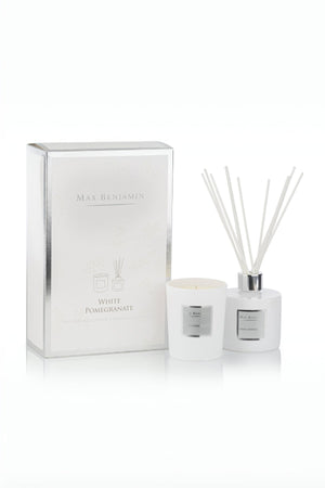 White Pomegranate Luxury Natural Candle & Diffuser Gift Box
