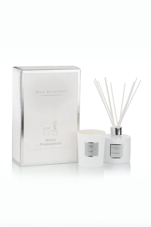Carraig Donn White Pomegranate Luxury Natural Candle & Diffuser Gift Box