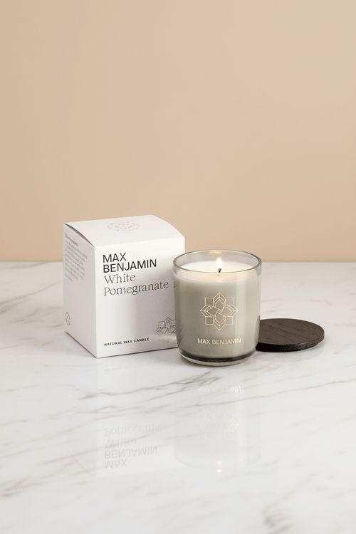 White Pomegranate Natural Wax Candle