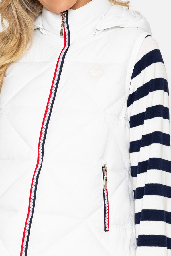 Carraig Donn White Quilted Gilet