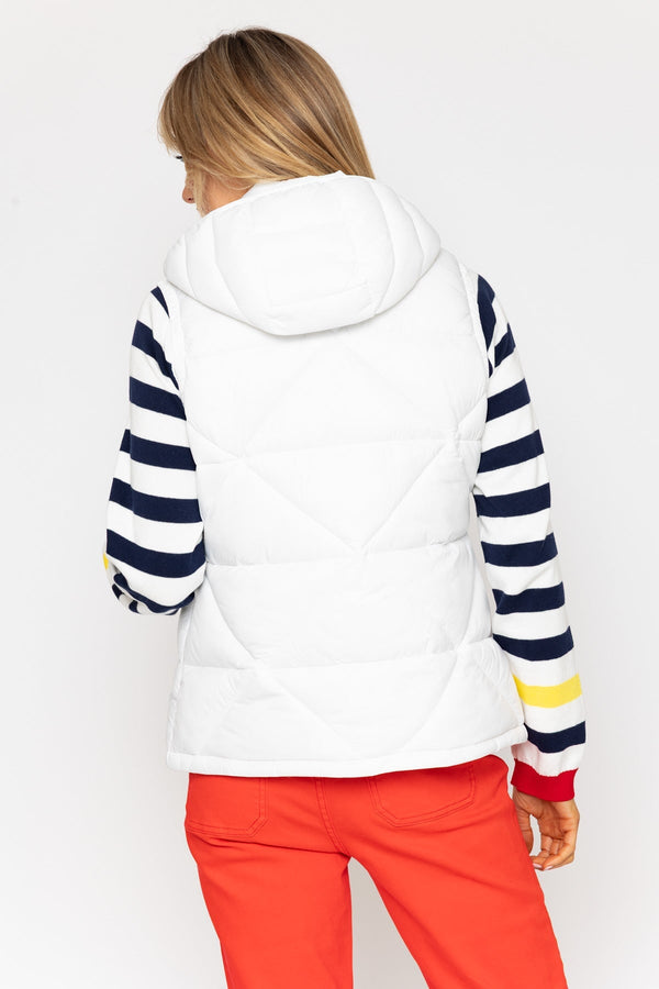 Carraig Donn White Quilted Gilet