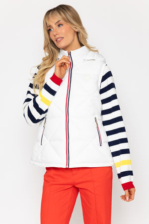 Carraig Donn White Quilted Gilet