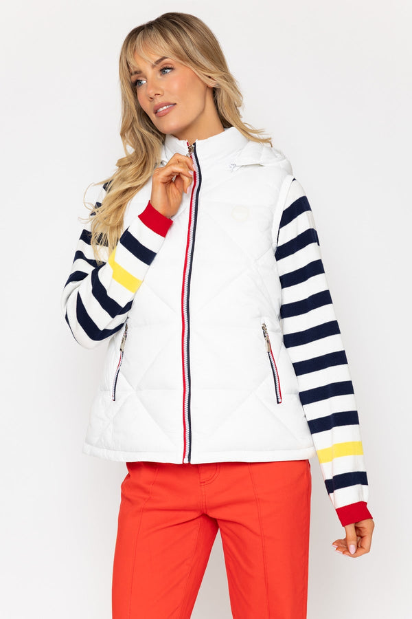 Carraig Donn White Quilted Gilet