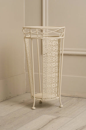 Carraig Donn White Round Umbrella Stand