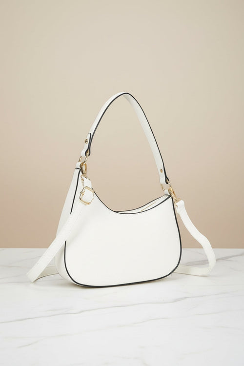 White Scoop Shoulder Bag