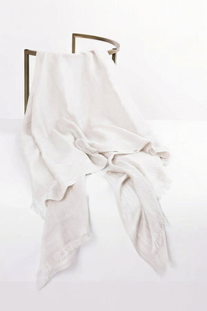 Carraig Donn White Soft Touch Cotton Blend Scarf
